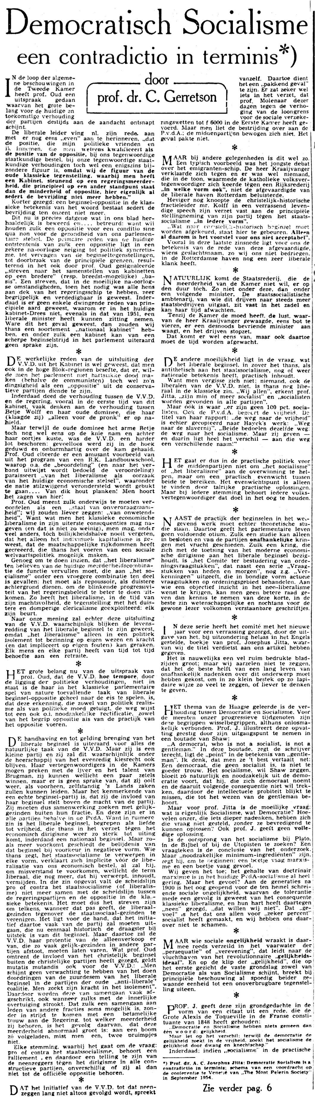 MPS lezing Telegraaf 15-01-1955